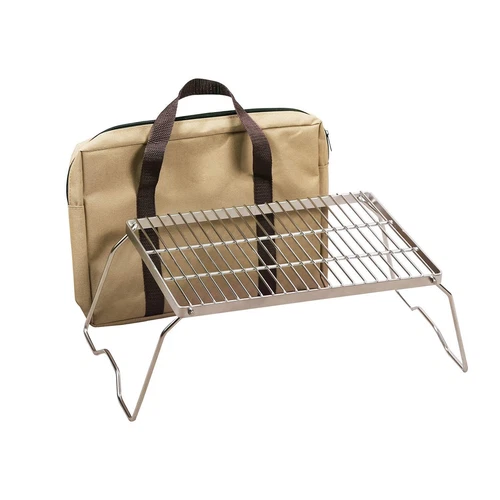 13.6" Small Folding Campfire Grill, 304 Stainless Steel Firepit Grill Grate, ...