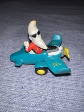 Mac Tonight Moon Man Blue Airplane McDonald's Happy Meal Toy Vintage 1988 a