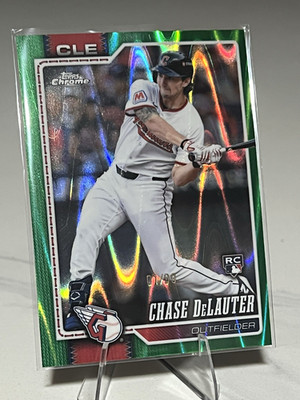 Topps 2026 Chrome Chase DeLauter RC #284 /99 Green Raywave