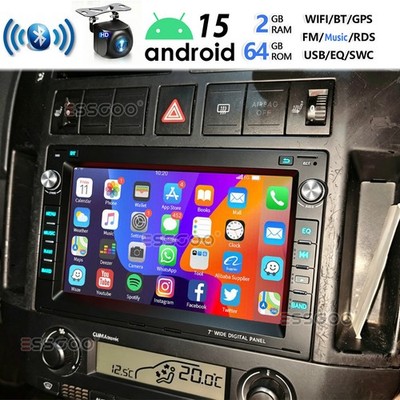 Autoradio KAM CarPlay Android15 Für VW Polo 9N Golf 4 Passat B5 T5 GPS RDS Navi