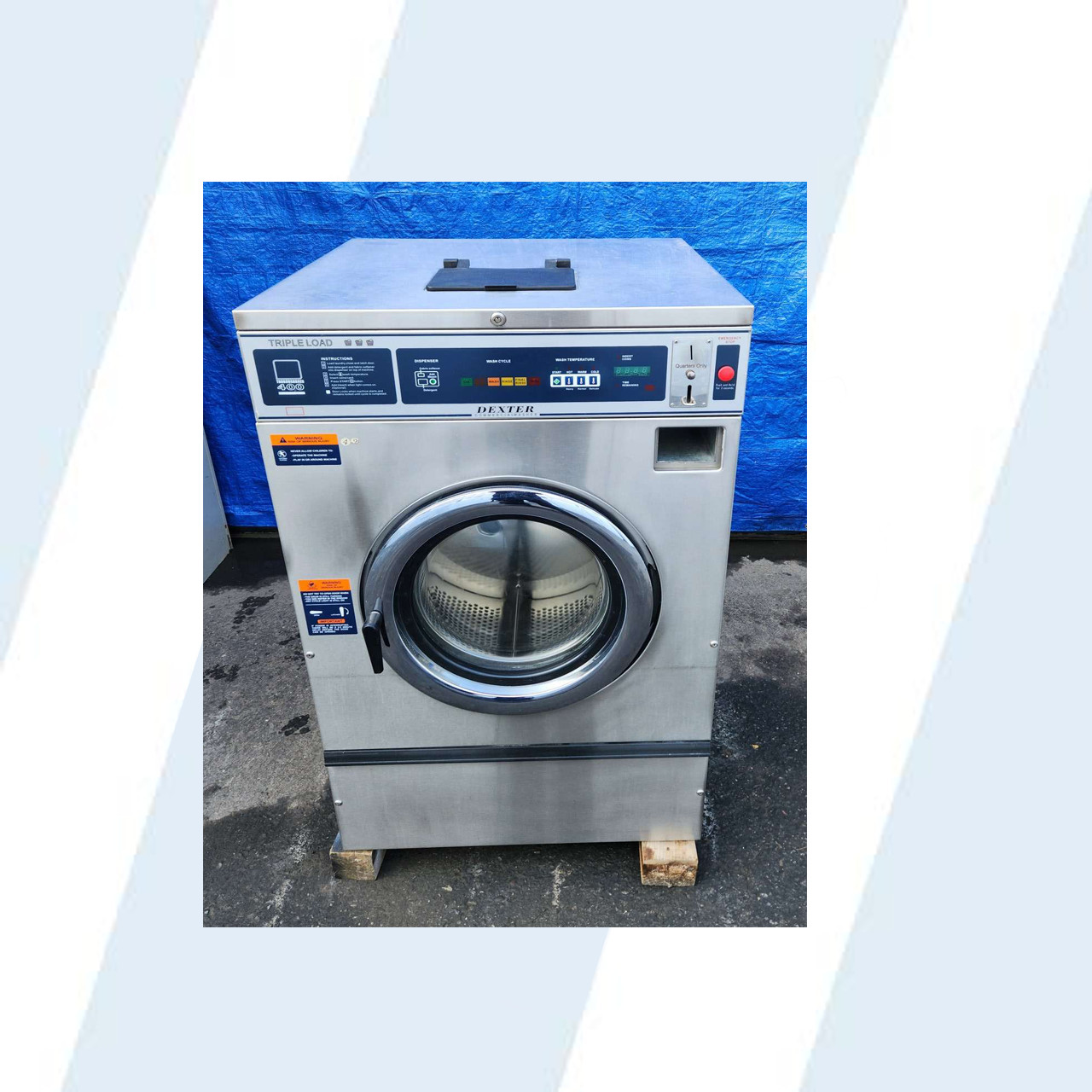 DEXTER T400 TRIPLE LOAD WASHER MODEL: WCAD25KCS-12 S/N: 20602000488095 [REF]