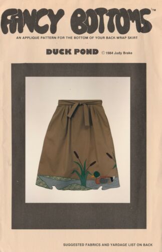VTG UNCUT FANCY BOTTOMS APPLIQUE PATTERN Duck Pond FOR use with BACK WRAP SKIRT - Picture 1 of 3