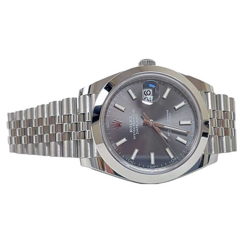 Rolex Datejust 41 126300 Jubilee Steel 41mm Rhodium Grey Index - Picture 4 of 4
