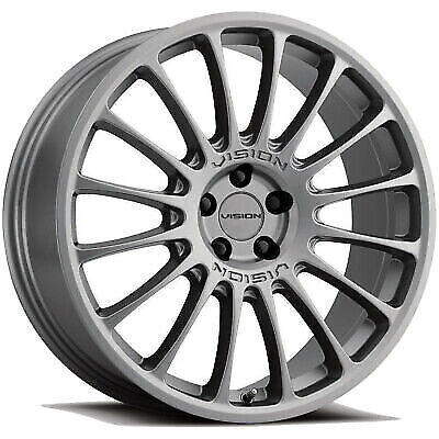 4-Vision 477 Monaco 17x8 5x115 +38mm Gunmetal Wheels Rims 17" Inch - Picture 1 of 2