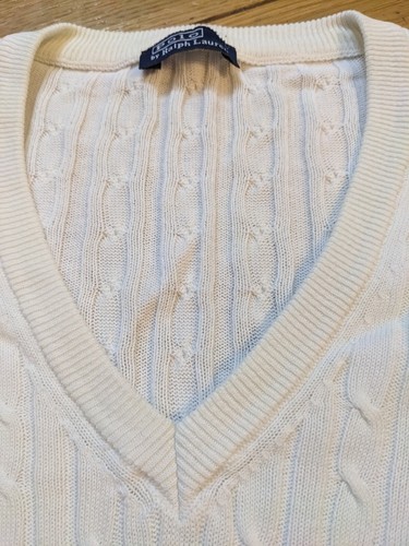 Damen Pullover weiß V-Ausschnitt Größe L - Bild 4 von 6