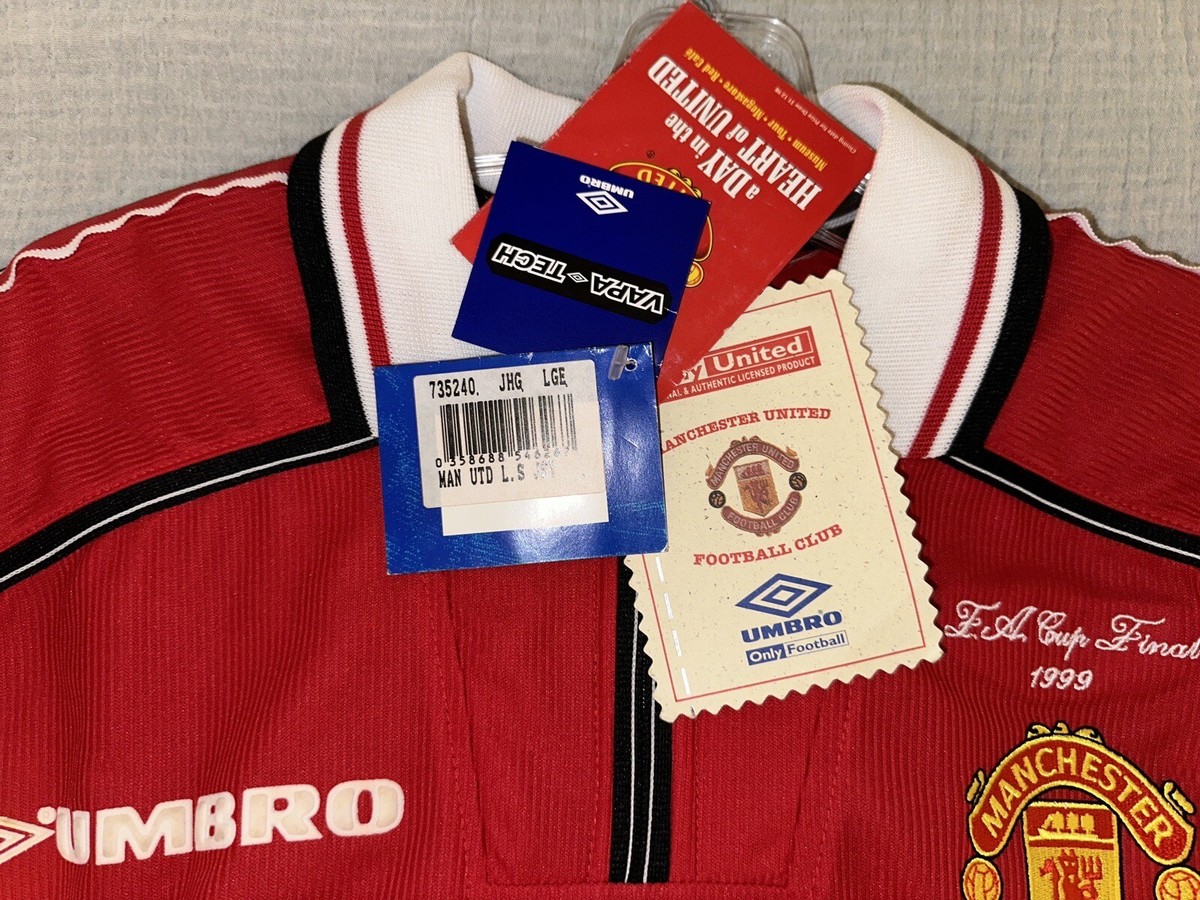 BNWT Authentic Man United 1998/99 Long Sleeve #20 Solskjaer Signed