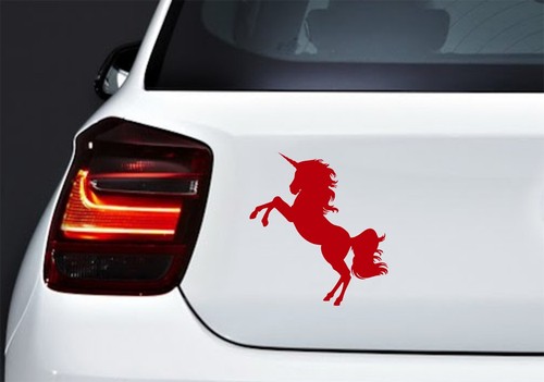 Calcomanía de vinilo unicornio coche portátil moto (ia) - Imagen 4 de 9