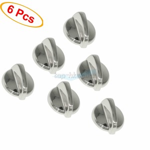 6pcs Wb03t10325 Range Chrome Burner Control Knob For Ge Cooktop