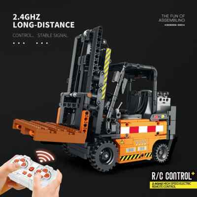 722PCS Remote Control Forklift MOC Model Building Blocks Engineering Vehicle New