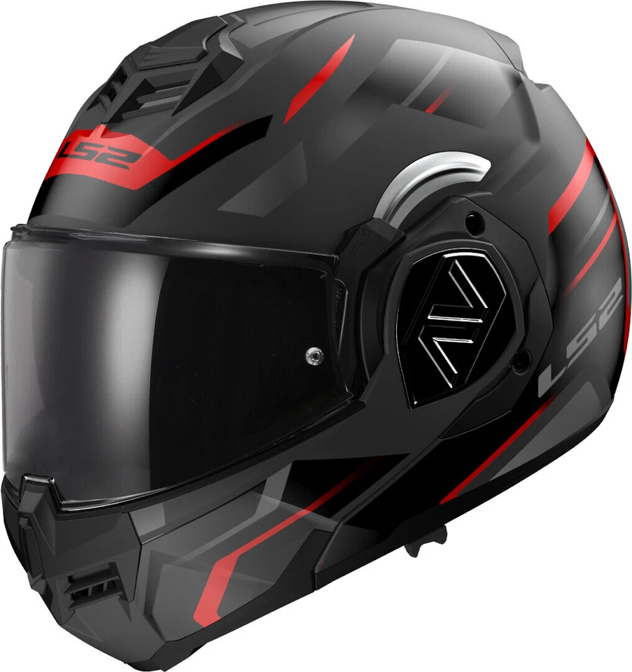 LS2 CASCO MOTO MODULARE APRIBILE FF906 ADVANT KUKA ROSSO OPACO DOPPIA VISIERA