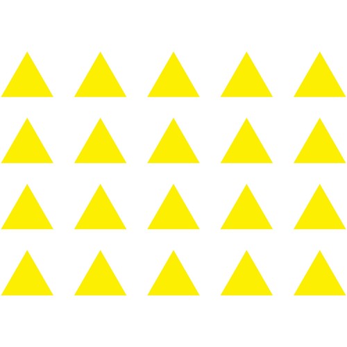 Confezione 20 Decalcomanie Vinile Triangolari 1" Adesivi Finestrini Auto Forme Arte - Foto 20 di 26