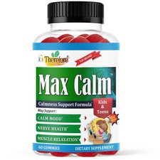Max Calm Kids Magnesium Citrate Gummies Support Calm Mood, Relaxed