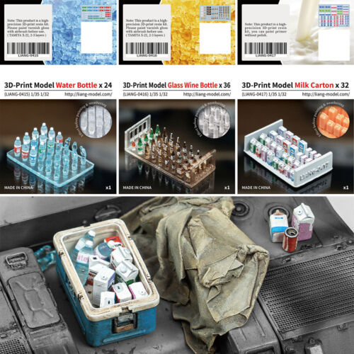For Modern War AFV Water Bottle/Glass Wine Bottle/Milk Carton Kit DIY Accessory - Afbeelding 1 van 14