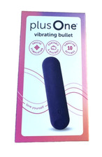 plusOne Vibrating Bullet Soft Touch Massager, 10 Vibration Settings, Waterproof