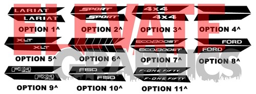 For Ford F-150 Stripes Wide Hood Spear Graphics Vinyl 3M Auto Decals 2021-2025 - Picture 24 of 27