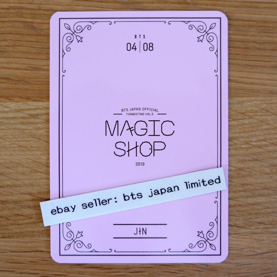 BTS FANMEETING VOL.5 MAGIC SHOP Official Mini Photo card JIN
