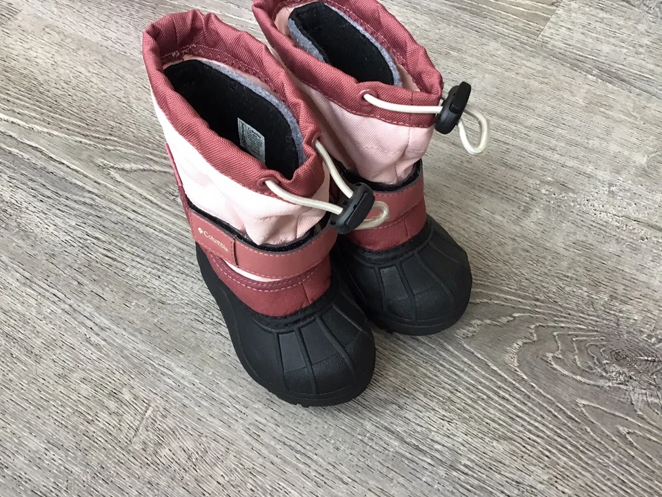 Columbia Powderbug Plus Invierno Botas de Nieve Niñas Talla 6 Rojo Impermeable BV1326-626 Foto 2 de 4