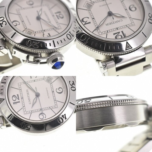 CARTIER Pacha Sea timer W31080M7 Silver Dial Automatic Men's Watch A#138805 - Picture 8 of 10