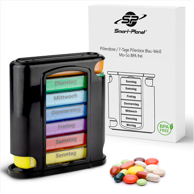 Pillendose - Tablettenbox  7 Tage je 4 Fächer - Pillenbox - Tablettenbox - Dose
