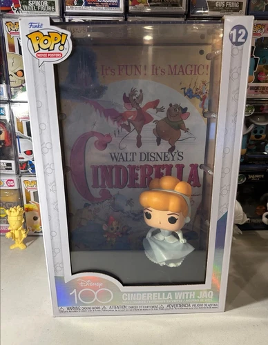 Funko Pop Cinderella W Jaq Movie Poster Brand New