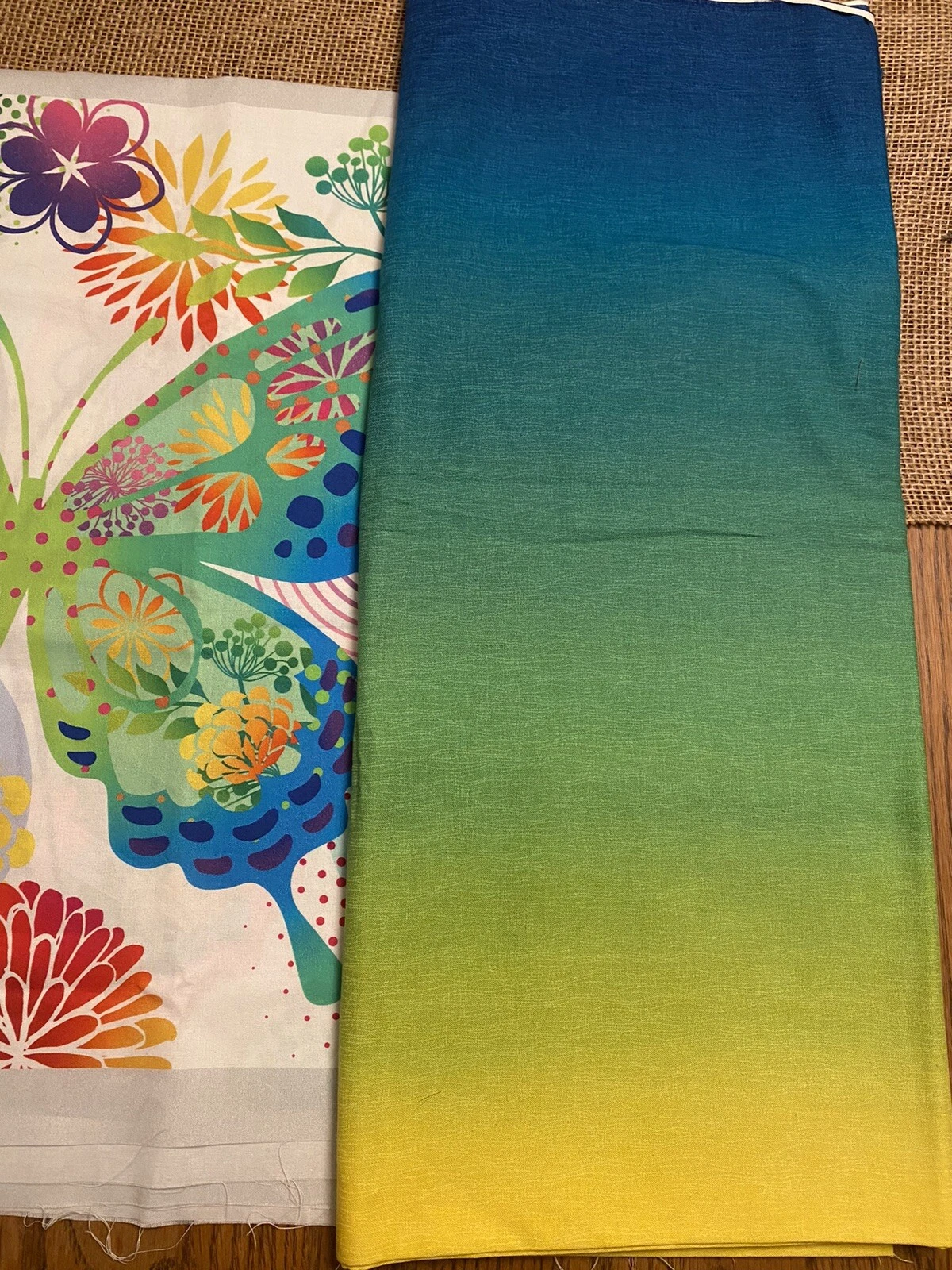 Fabric Lot Garden II Butterfly Brights PANEL Jason Yenter / #11216 Ombre Daiwabo - product detail image 22