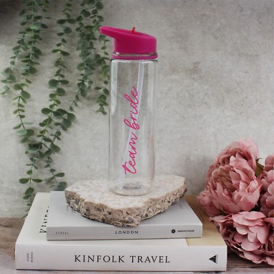 Personalized Tritan Plastic Water Bottle 27oz - Customizable Reusable BPA-Free Bottle - Eco-Friendly Wedding Or Event Favors