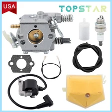 Carburetor Ignition Coil Spark Plug Kit For Husqvarna 50 51 55 Rancher Chainsaw