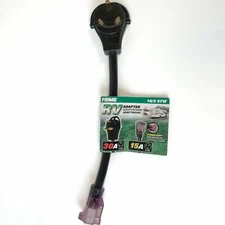 RV Adapter 14/3 30 Amp Plug to  Lighted 15 Amp Connector