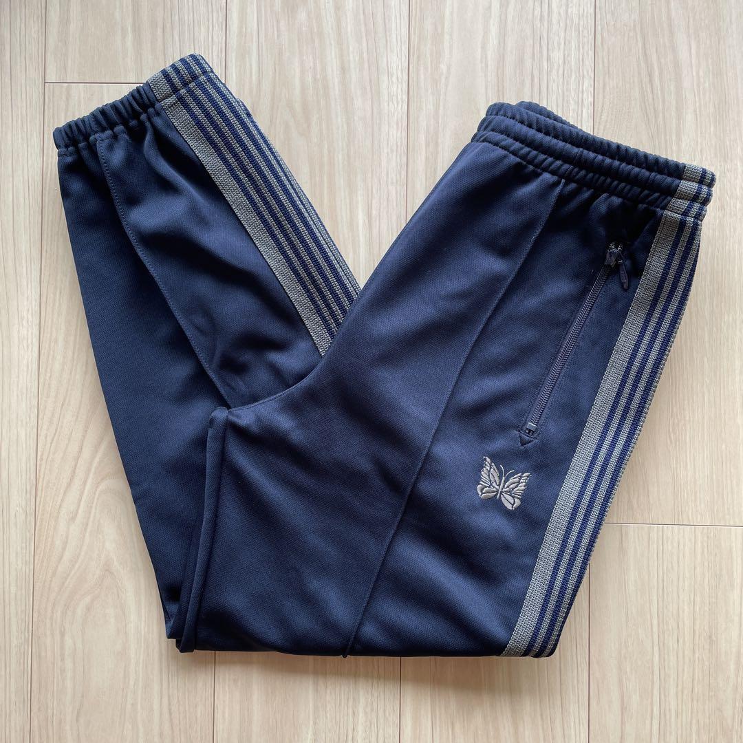 NEEDLES 21AW Track Pants Zipped Navy x Gray JO226 Size-XS NEEDLES 21AW Track Pants Zipped Navy x Gray JO226 Size-XS