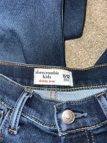 Abercrombie Kids Skinny Jeans 11/12 Mid Rise Dark Wash - Picture 4 of 4
