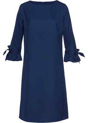 Tunika-Kleid 3/4 Arm Gr. 42 Dunkelblau Casualkleid Freizeitkleid Dress Neu