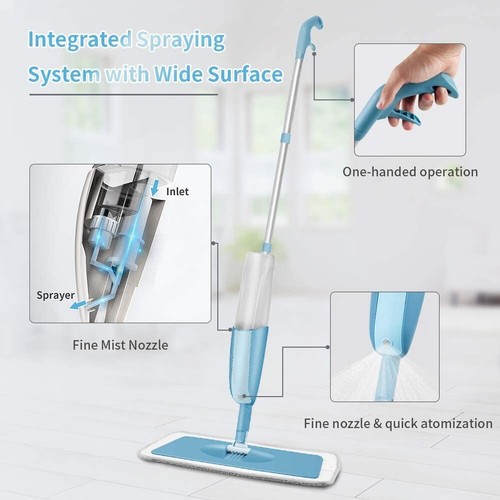NUOVO Pulisci Senza Fatica Qualsiasi Pavimento con Spray Rivelatore Scopa in Microfibra - Foto 2 di 6