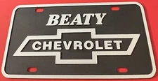 Beaty Chevrolet Dealership Booster License Plate Knoxville THICK PLASTIC
