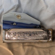 M Hohner Blues Harp Made In Germany W/Case