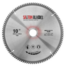 Saxton 255mm x 100T Circular Saw Blade Aluminium Laminate Hardwood fits Bosch et