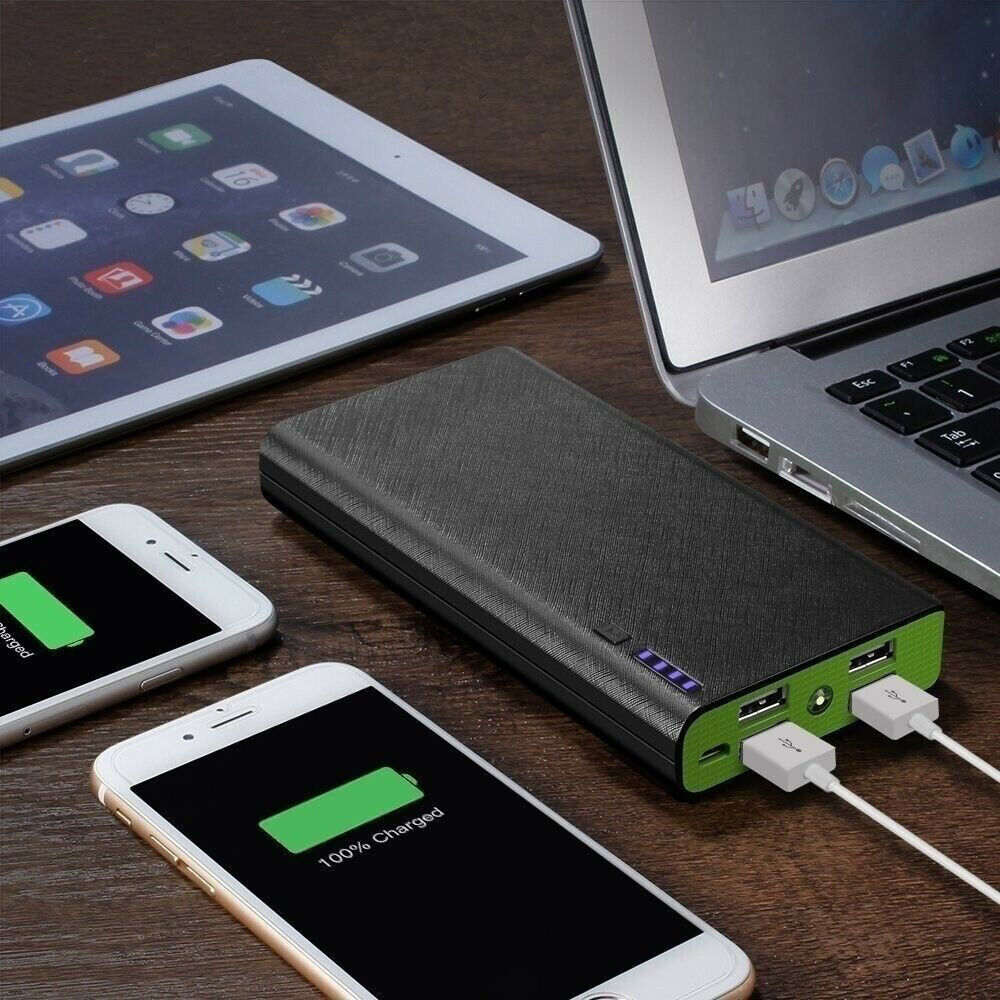 Power Bank Portátil 9,000,000mAh Con 4 USB - Carga Rápida, Aluminio, Para Móviles Y Tablets