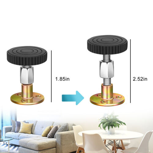 4PCS Adjustable Threaded Bed Frame Anti-Shake Stabilizer Tool Headboard Stoppers - Picture 8 of 10