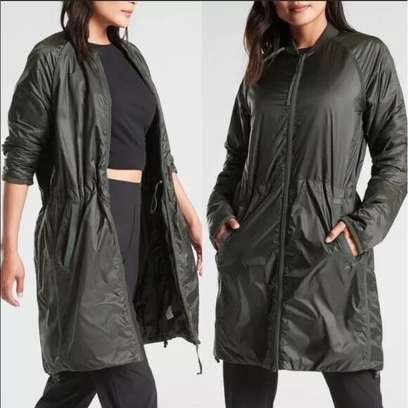Athleta Summit Primaloft Shell Black Jacket Down … - image 1