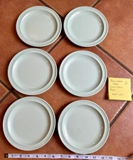 Set of 6 Vintage Prolon Ware 6.5" Plates MCM Seafoam Mint Green 9923
