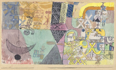 Paul Klee Asian Entertainers 1919 17''x 22'' Archival Art Print