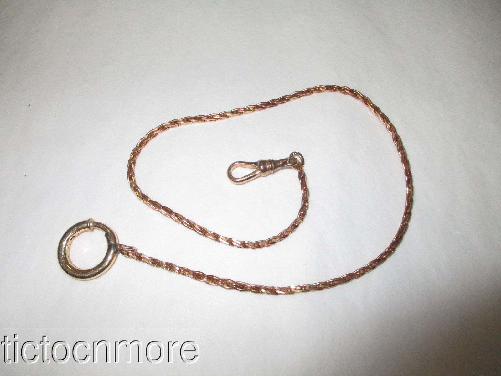 VINTAGE KREMENTZ GOLD FILLED ROPE BELT CHAIN BOLT CLASP VEST POCKET