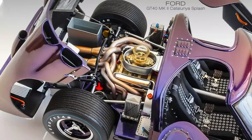 1966 EXOTO RACING LEGENDS FORD GT40 Mk II CATALUNYA SPLASH WITH DISPLAY CASE! - Picture 12 of 17
