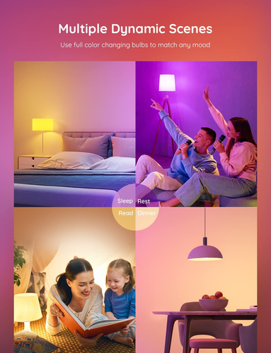 Govee Smart Light Bulbs, Color Changing Light Bulb, Work with Alexa and Google A - Picture 6 of 12