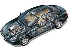 Cars mercedes benz cls 500 2004 Desk Mat Stitched