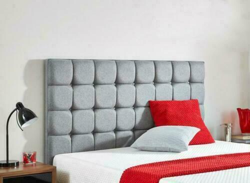 Linen Upholstered Gas Lift Storage Ottoman Divan Bed Frame Base with Headboard - Picture 8 of 10
