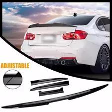 For Car Sedan Glossy Black Adjustable Car Rear Trunk Spoiler Lip Roof Tail Wing