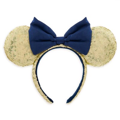 Walt Disney World Minnie‎ Mouse Rare 50th Anniversary Blue Sequin Glitter Ears NEW: Sparkling Blue Sequined Minnie Ears Arrive at Elias  main image 4