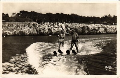 PC SKI NAUTIQUE JUAN-LES-PINS FRANKREICH COTE D'AZUR WASSERSKI SPORT (a37108)