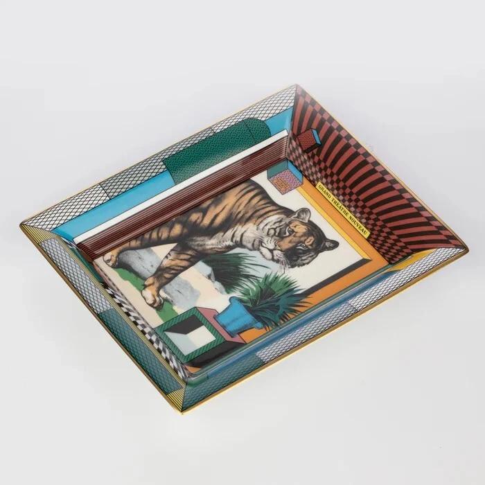 Bandeja de cambio Hermes Grand Theatre Nouveau de Gianpaolo Pagni Cenicero porcelana Foto 3 de 4