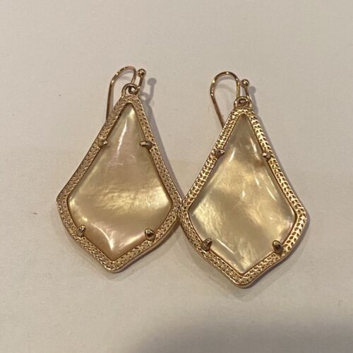 Kendra Scott Alex Rose Quartz Gold Earrings